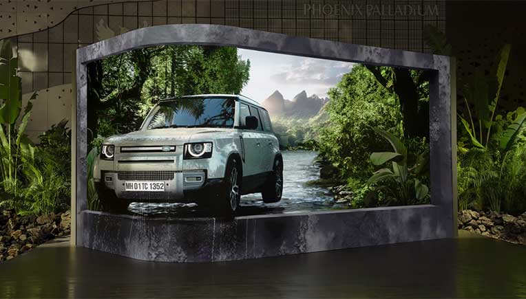 Defender activates anamorphic display, a first in India