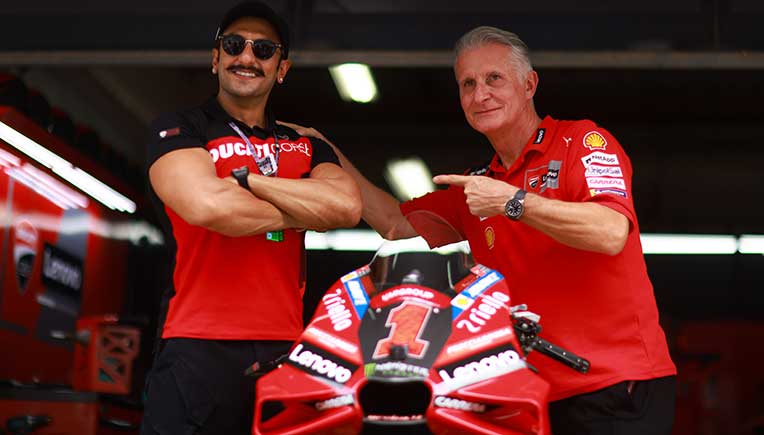 Ranveer Singh, Ducati India Brand Ambassador, attends MotoGP Bharat