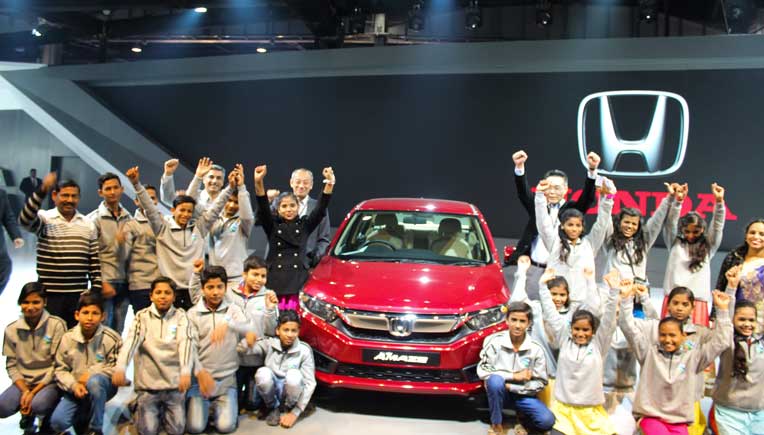 Deepalaya children at the Honda Cars pavilion