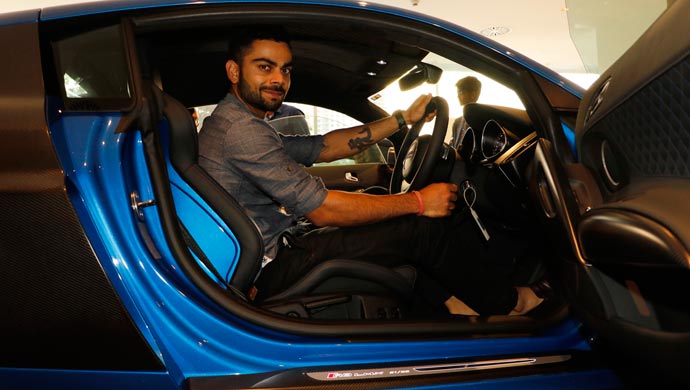Kohli with his limited edition Audi R8 LMX