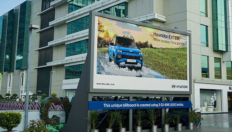 India's biggest outdoor Lego bricks Installation for Hyundai Exter 
