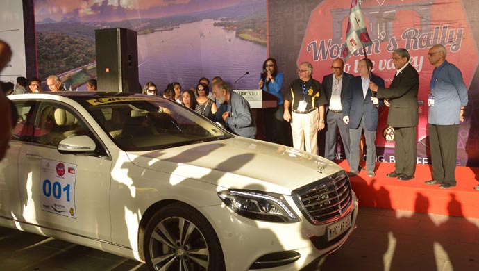 Arun K Bajoria, President and Director, JK Tyre & Industries Ltd flagging off