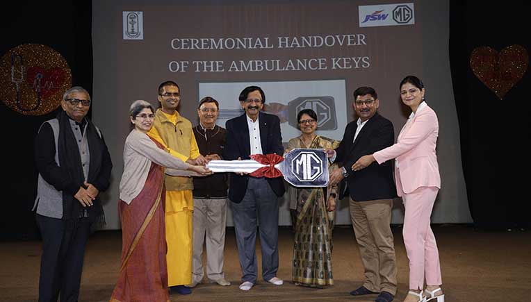 JSW MG Motor India hands over retrofitted MG Hector ambulance 