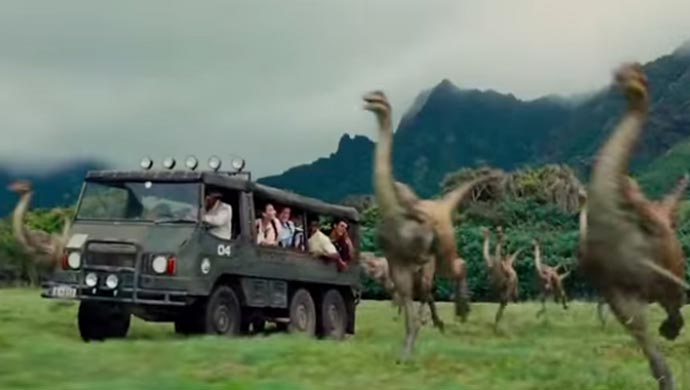 Video grab of Jurassic World movie