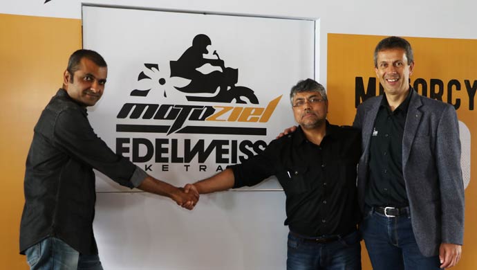 L to R: Biswaroop Banerjee, Co-Founder, ED and CEO, Motoziel Pvt. Ltd._ Kalyan Mazumder, Co-Founder and MD, Motoziel Pvt. Ltd. and Rainer Buck, MD, Edelweiss Pvt. Ltd.