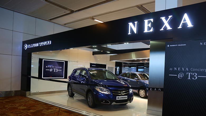 MyNEXA Concierge airport display and lounge 