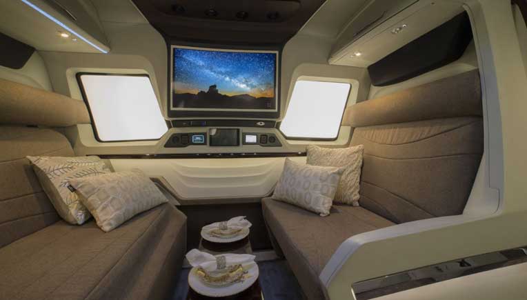 Interiors of the modified van