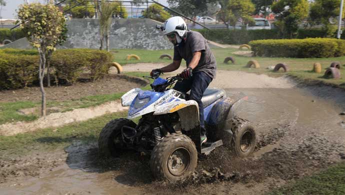 In action