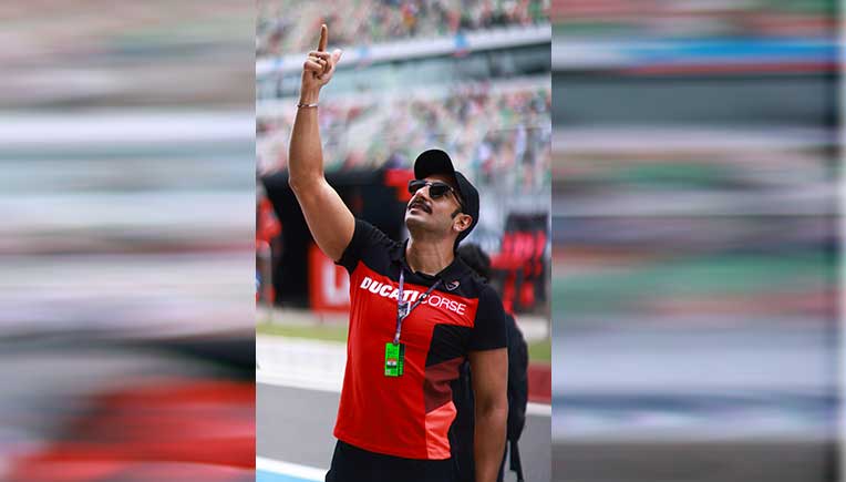 Ranveer Singh, Ducati India Brand Ambassador, attends MotoGP Bharat