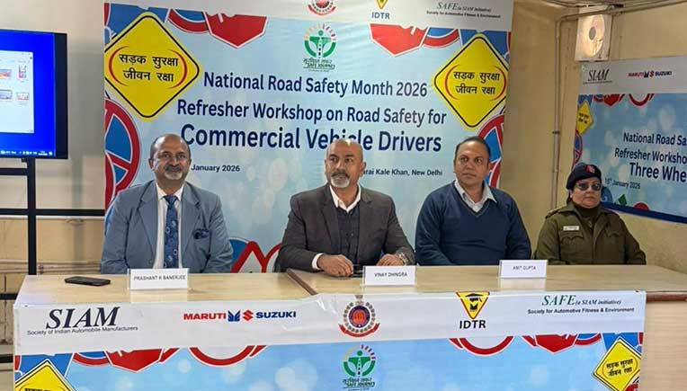 SIAM holds road safety refresher workshops for drivers in Delhi