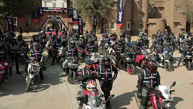 TVS Apache celebrates 1 lakh Apache Owners Group members 