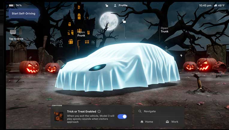 Tesla India unveils Halloween mode for first time in Model Y 