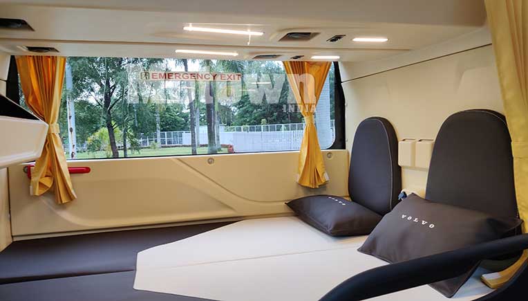 The Volvo 9600 15-metre sleeper bus; travelling first class on wheels