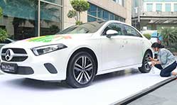 Mercedes A-Class gets a “paint job” at JW Marriott New Delhi Aerocity event