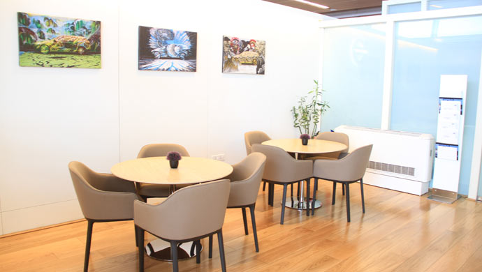 The perfect lounge to relax...the Volvo Lounge at T3 airport in New Delhi