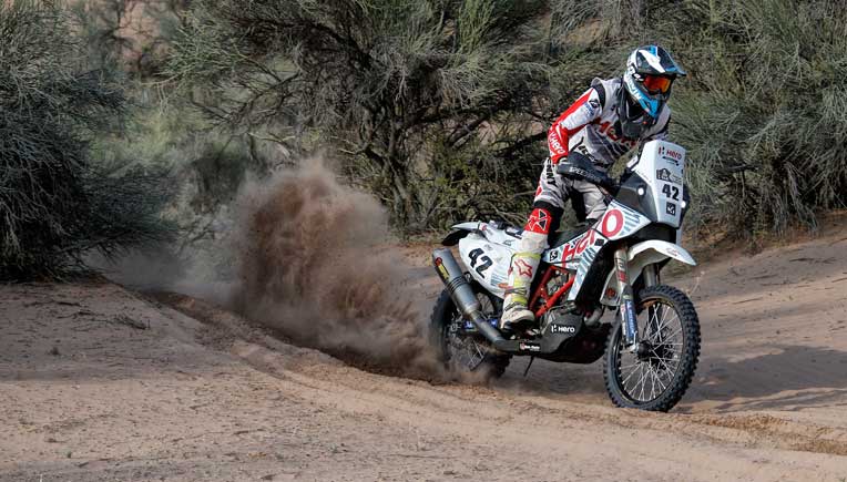 Joaquim Rodriguez representing Hero Motorsports Team Rally during Dakar 2016