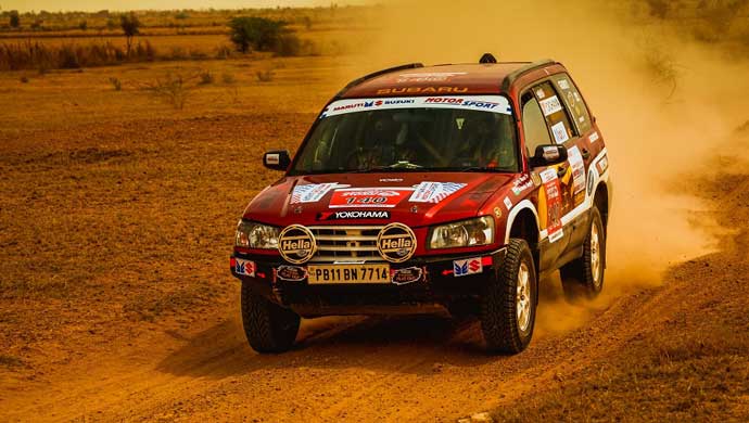 Abhishek Mishra from Jaipur and his navigator PV Srinivas Murthi continued to reign supreme
