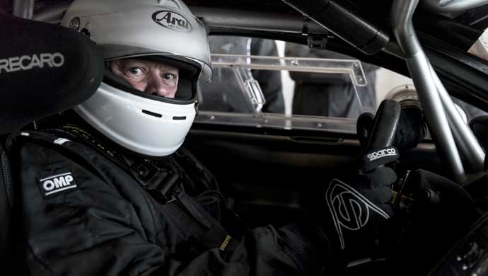Dr. Andy Palmer in the Aston Martin V8 Vantage GT4 N430 race car