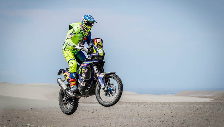 Juan Pedrero Garcia of Sherco TVS Rally Team in stage 5 of Dakar Rally 2018 pic courtesy Dakar media room