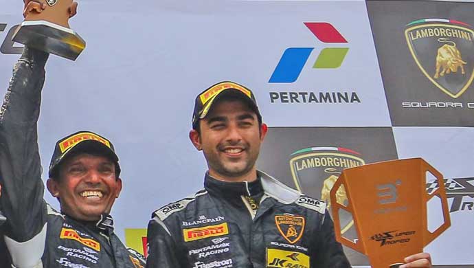 Armaan Ebrahim and his team mate Dilantha Malagamuwa from Sri Lanka