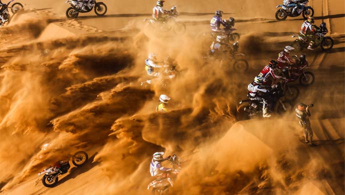 Off they go on the Moroccan desert; Afriquia Merzouga Rally 2016