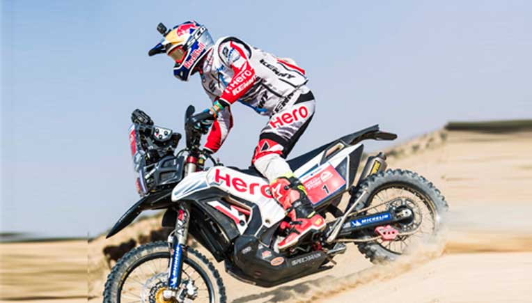 CS Santosh during leg 2 of the 2018 Desert Storm