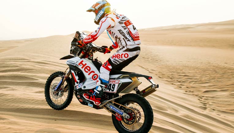 CS Santosh in action in Stage 3