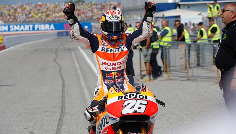 Dani Pedrosa after his victory