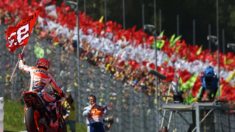 Marc Marquez rode on and finished fifth despite a dislocated shoulder