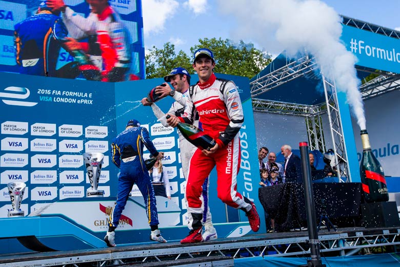 Celebration time for Bruno Senna