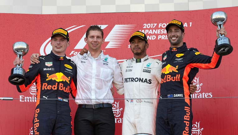 Winners of the Japanese Grand Prix Picture courtesy Daimler