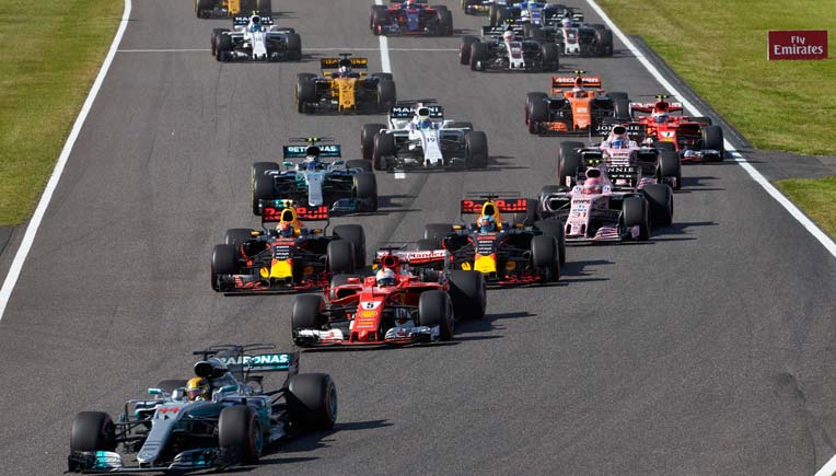 The race in progress Picture courtesy Daimler