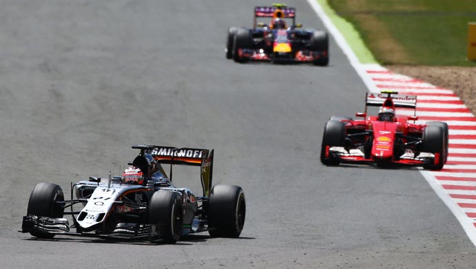 Sahara Force India driver on his way to top ten in Silverstone F1 race; Pic courtesy Force India