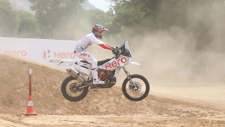 Hero MotoSports Team Rally rider  at Hero CIT in Jaipur 