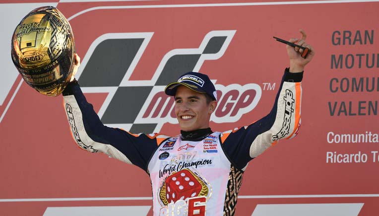 Marc Marquez of Repsol Honda RC213V Picture courtesy Honda