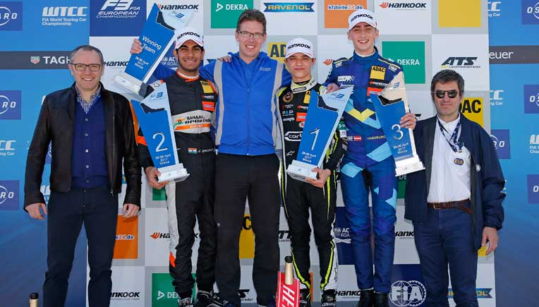 Winners of Race1 Picture courtesy DTM