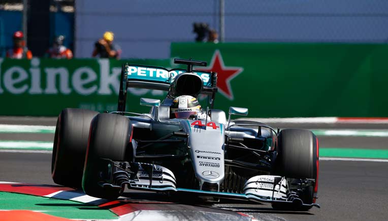 Hamilton wins; Picture courtesy Daimler