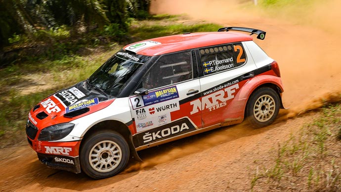 Pontus Tidemand and co-driver Emil Axelsson led a 1-2 finish for Team MRF 