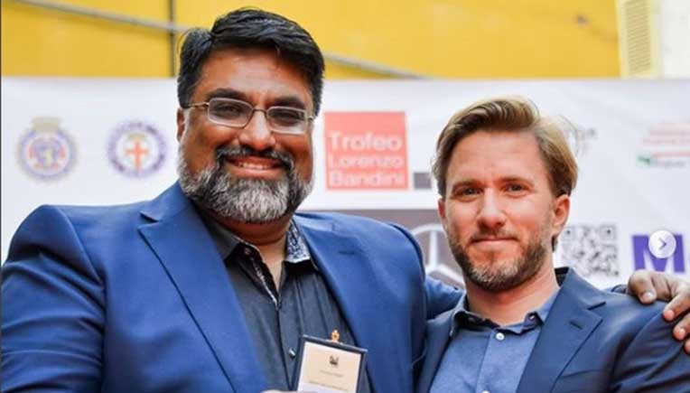  Mahindra Racing Principal & CEO Dilbagh Gill with Nick Heidfeld