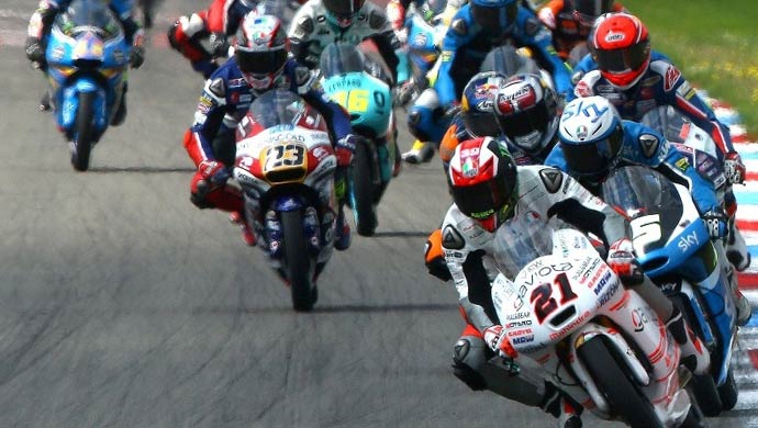 Pecco leading the race