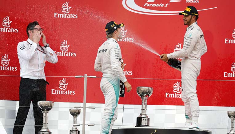 Time for some fun..Lewis Hamilton and Nico Rosberg