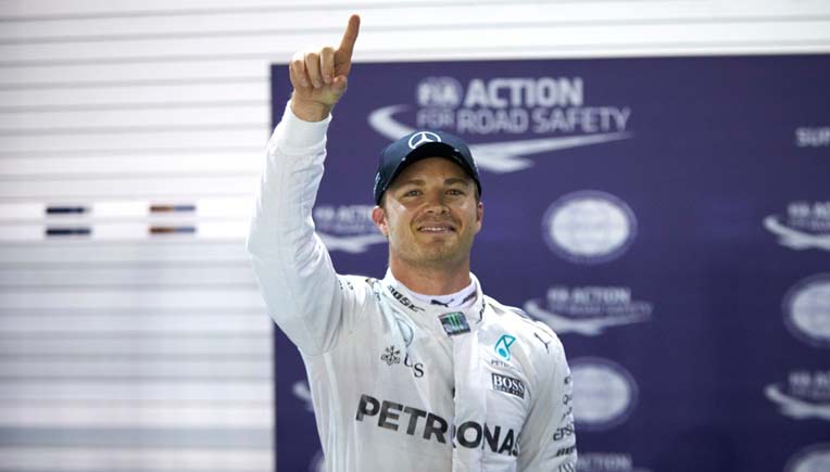 Nico Rosberg in Singapore; Pic courtesy Daimler