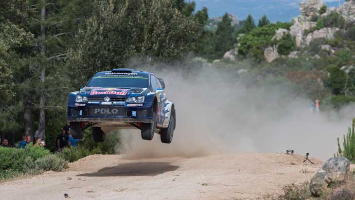 WRC race in progress