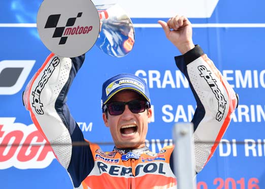 Dani Pedrosa of Repsol Honda Team grabs a magical win in Misano