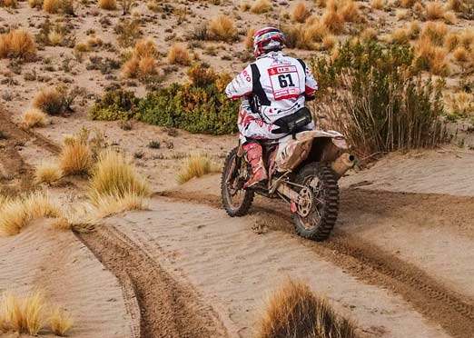 Oriol Mena of Hero MotoSports ahead of Juan Pedrero Garcia of Sherco TVS 