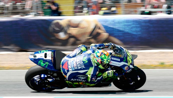 Valentino Rossi during the Spanish Grand Prix